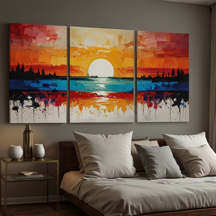 Four-panel wedding canvas set