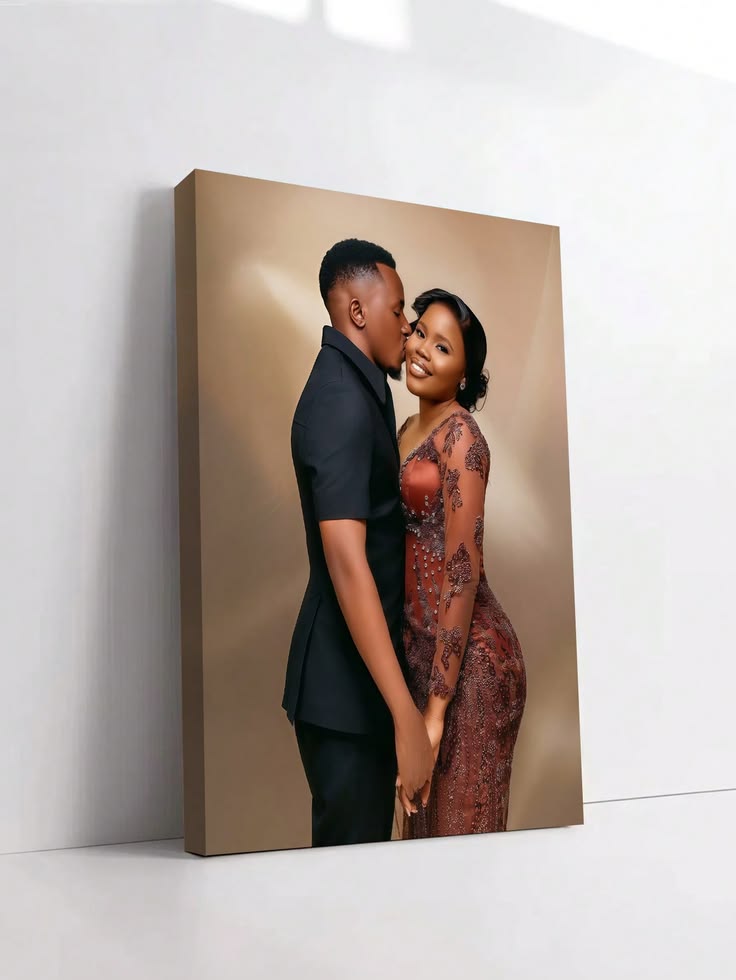 Single canvas couple portrait